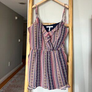 BCBG Generation NWT Boho Romper Adjustable Tie Straps Size Large